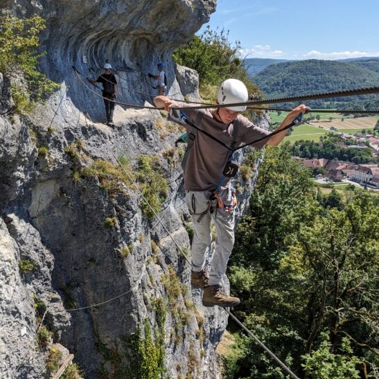 Kletter- und Paddelfreizeit im französischen Jura